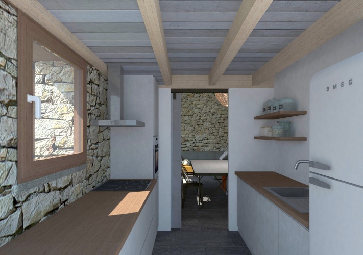 Interior desde la cocina