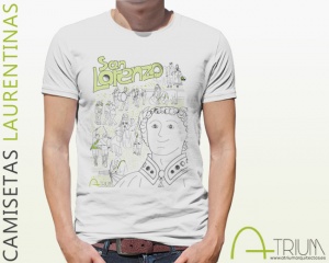 Camiseta San Lorenzo: Trazos Laurentinos (Negros)