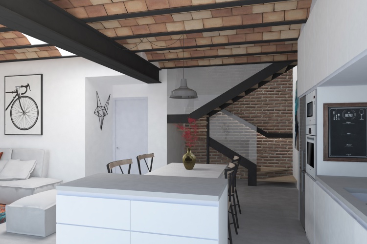 Cocina-Escaleras
