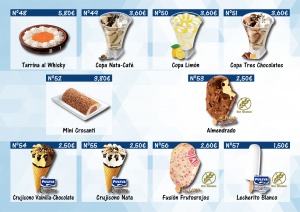 Carta de Helados